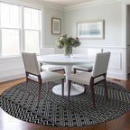 Tapis Chantille moderne à rayures, lavable en machine, pour intérieur et extérieur