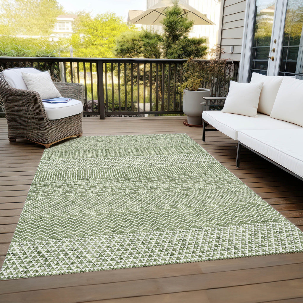 Tapis Chantille moderne à rayures, lavable en machine, pour intérieur et extérieur