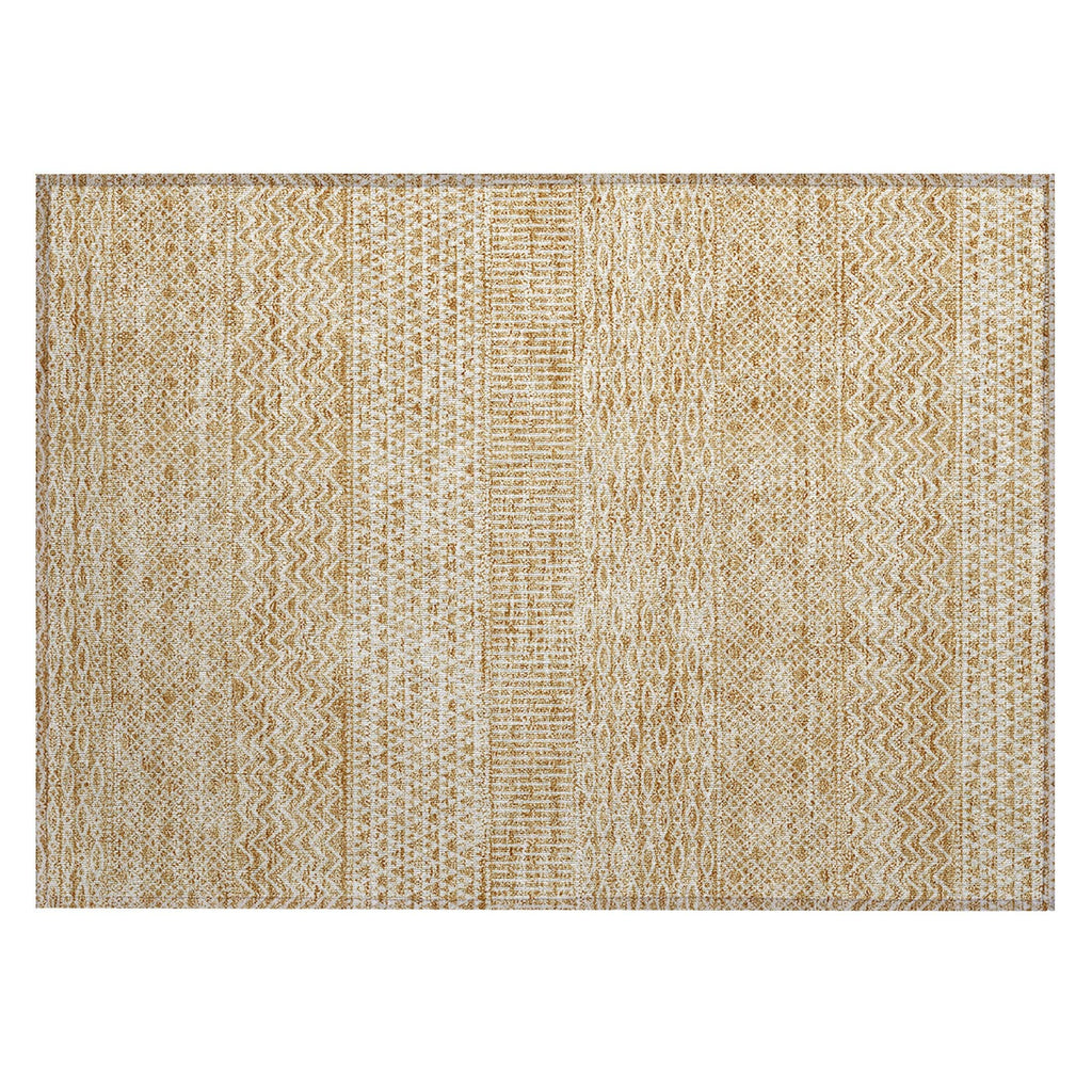 Tapis Chantille moderne à rayures, lavable en machine, pour intérieur et extérieur
