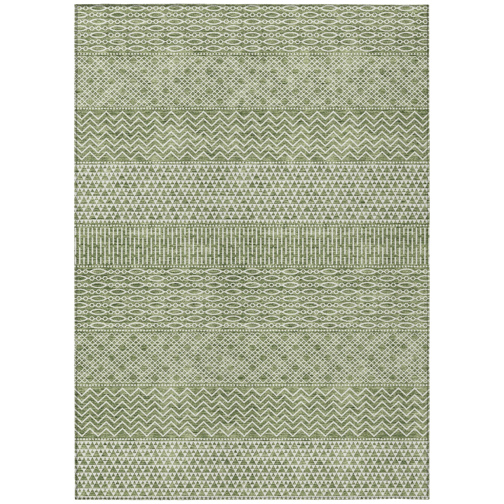 Tapis Chantille moderne à rayures, lavable en machine, pour intérieur et extérieur