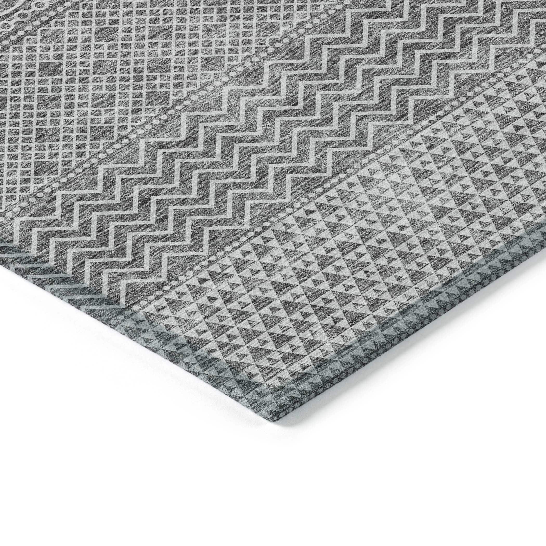 Tapis Chantille moderne à rayures, lavable en machine, pour intérieur et extérieur