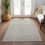 Tapis Chantille moderne à rayures, lavable en machine, pour intérieur et extérieur