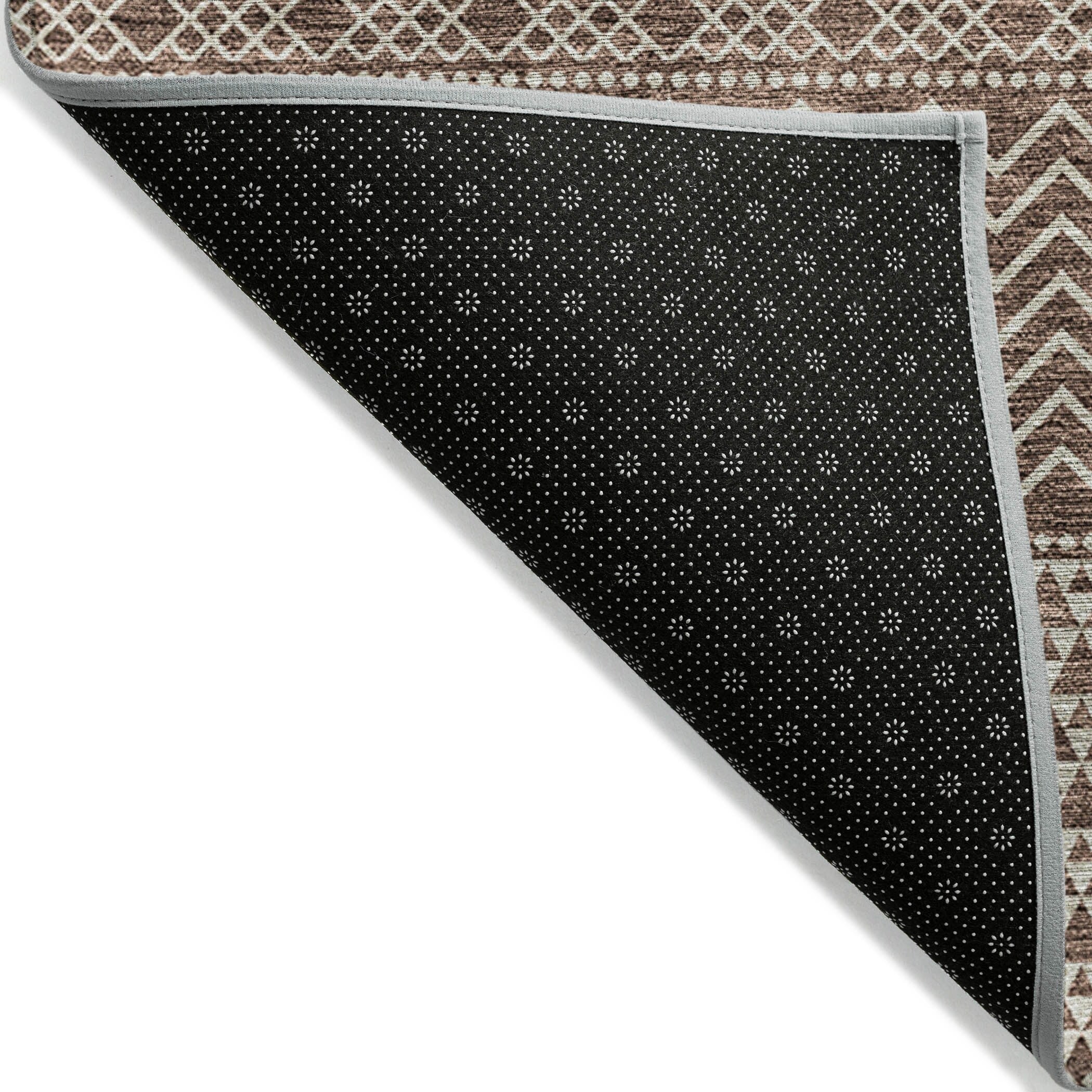 Tapis Chantille moderne à rayures, lavable en machine, pour intérieur et extérieur