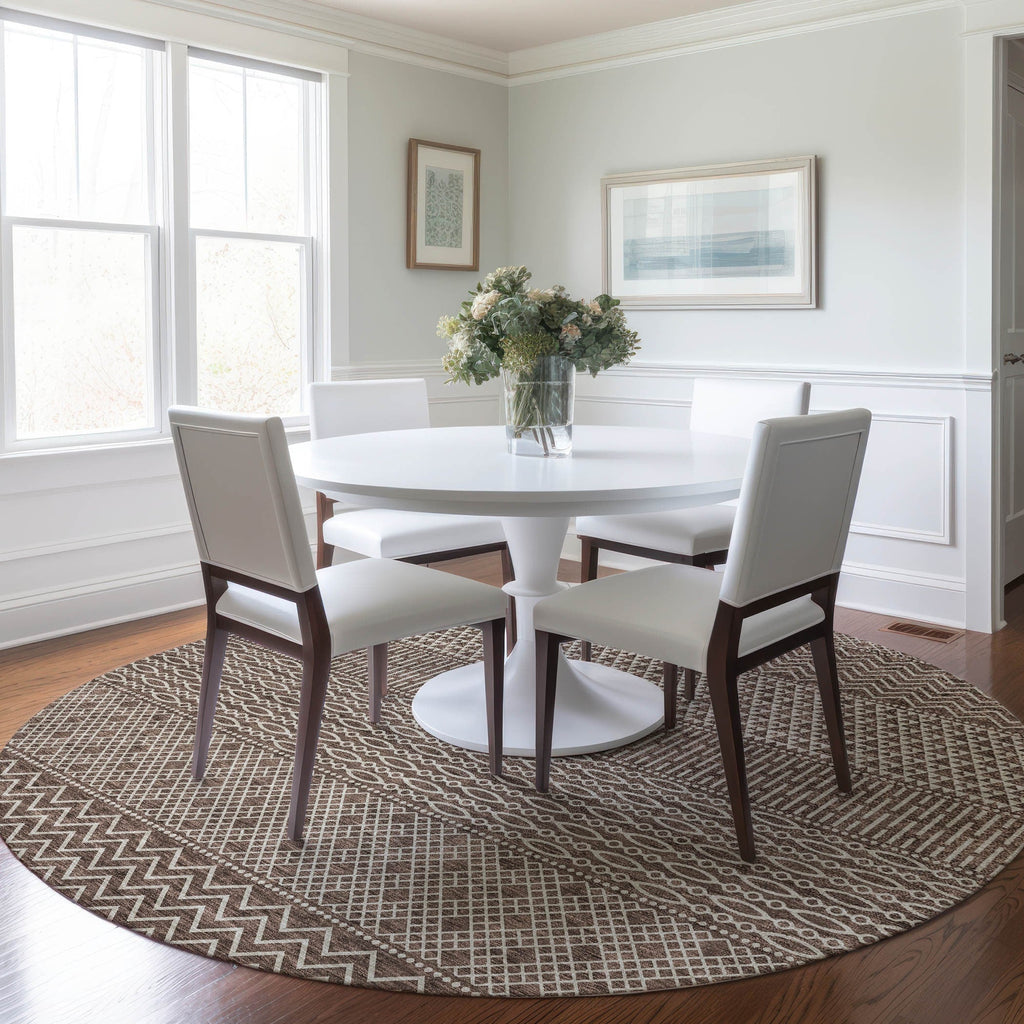 Tapis Chantille moderne à rayures, lavable en machine, pour intérieur et extérieur