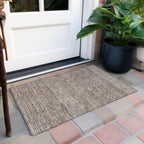 Tapis Chantille moderne à rayures, lavable en machine, pour intérieur et extérieur