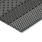 Tapis Chantille moderne à rayures, lavable en machine, pour intérieur et extérieur