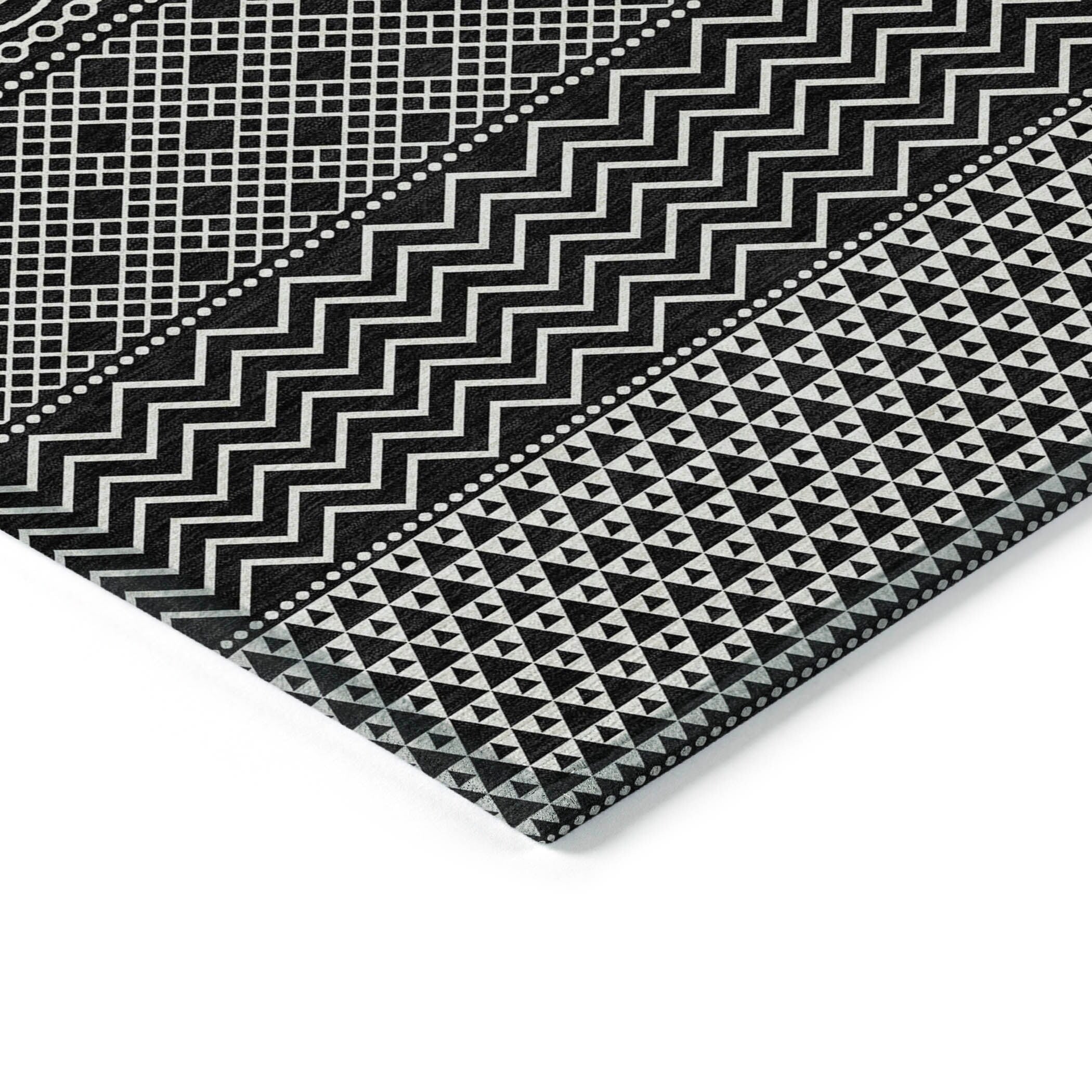 Tapis Chantille moderne à rayures, lavable en machine, pour intérieur et extérieur