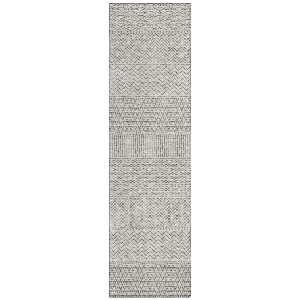 Tapis Chantille moderne à rayures, lavable en machine, pour intérieur et extérieur