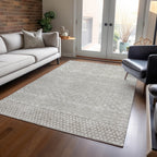 Tapis Chantille moderne à rayures, lavable en machine, pour intérieur et extérieur