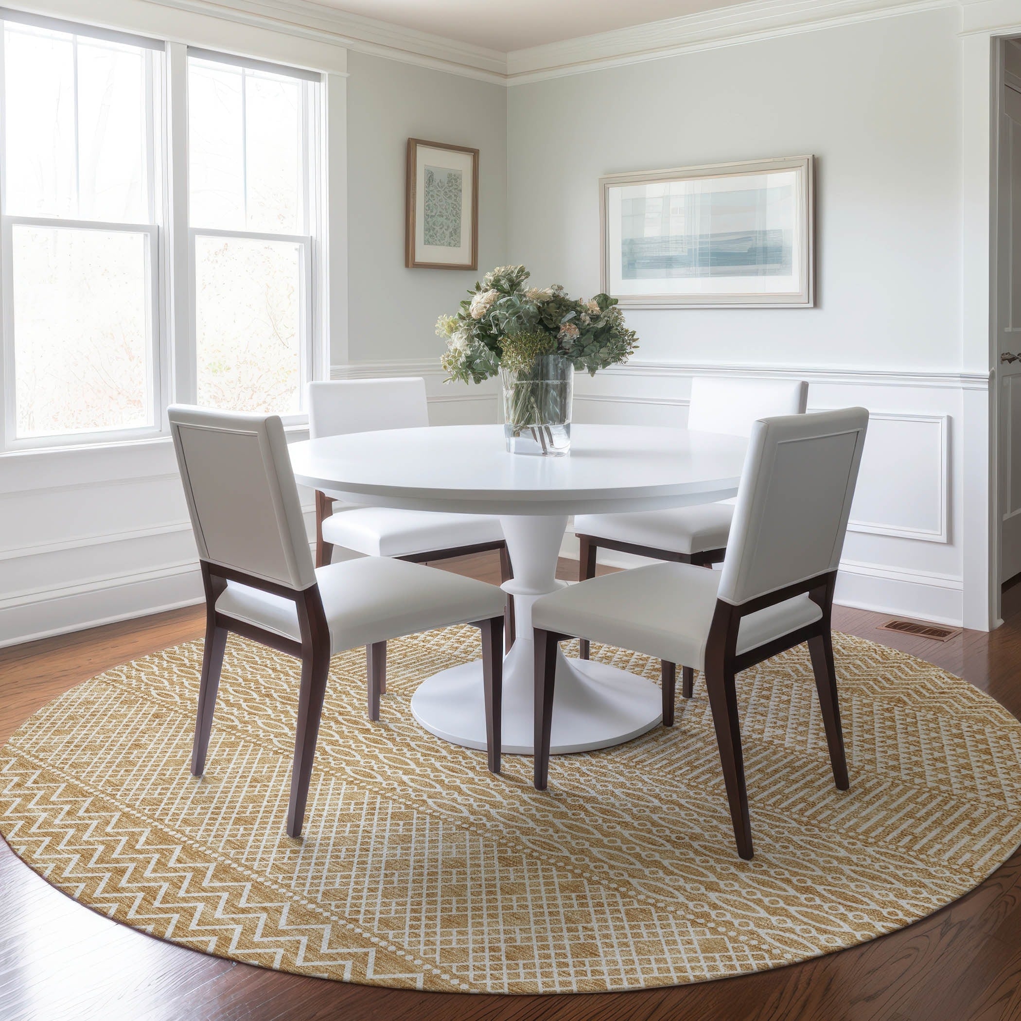 Tapis Chantille moderne à rayures, lavable en machine, pour intérieur et extérieur