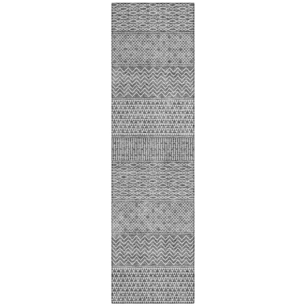 Tapis Chantille moderne à rayures, lavable en machine, pour intérieur et extérieur