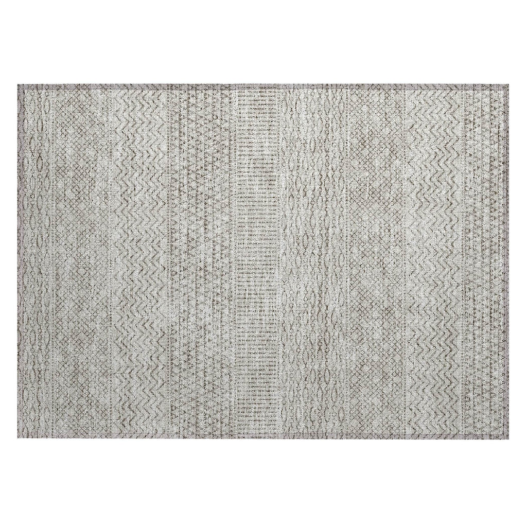 Tapis Chantille moderne à rayures, lavable en machine, pour intérieur et extérieur