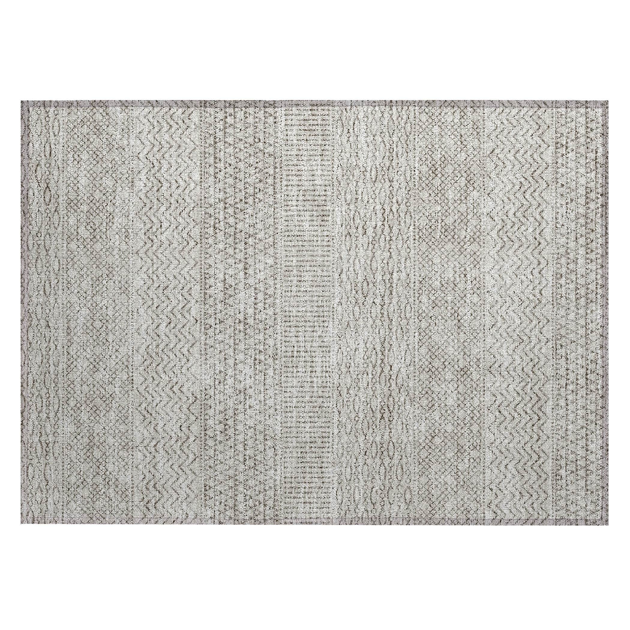 Tapis Chantille moderne à rayures, lavable en machine, pour intérieur et extérieur
