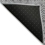 Tapis Chantille moderne à rayures, lavable en machine, pour intérieur et extérieur