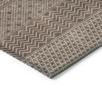 Tapis Chantille moderne à rayures, lavable en machine, pour intérieur et extérieur