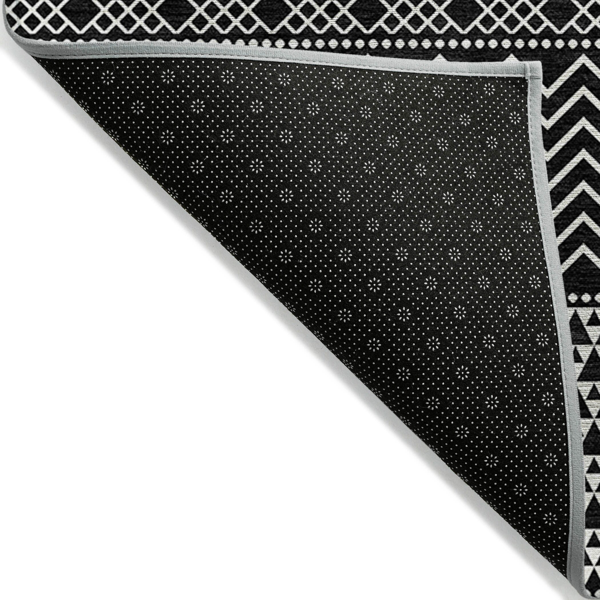 Tapis Chantille moderne à rayures, lavable en machine, pour intérieur et extérieur