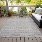 Tapis Chantille moderne à rayures, lavable en machine, pour intérieur et extérieur