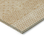 Tapis Chantille moderne à rayures, lavable en machine, pour intérieur et extérieur