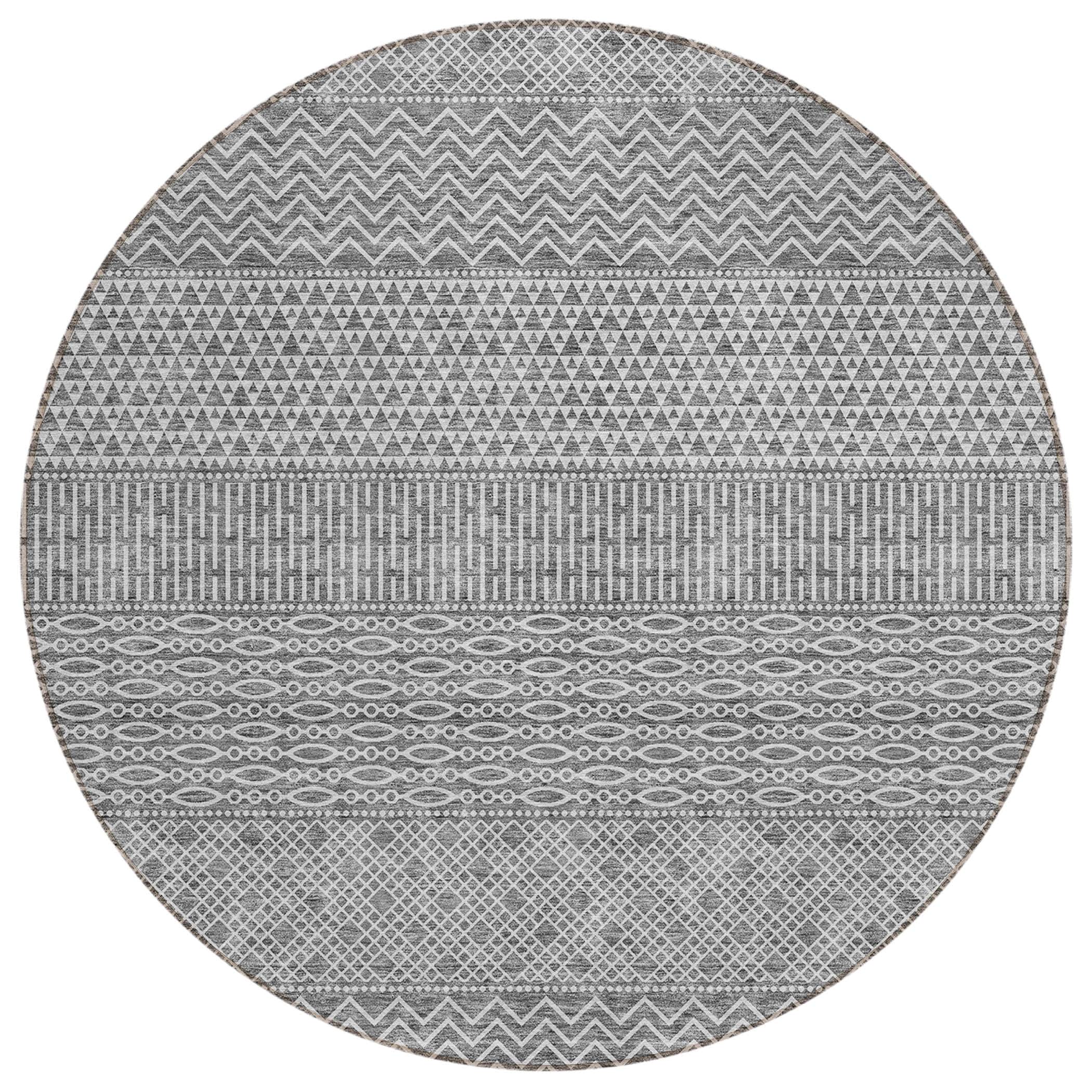 Tapis Chantille moderne à rayures, lavable en machine, pour intérieur et extérieur