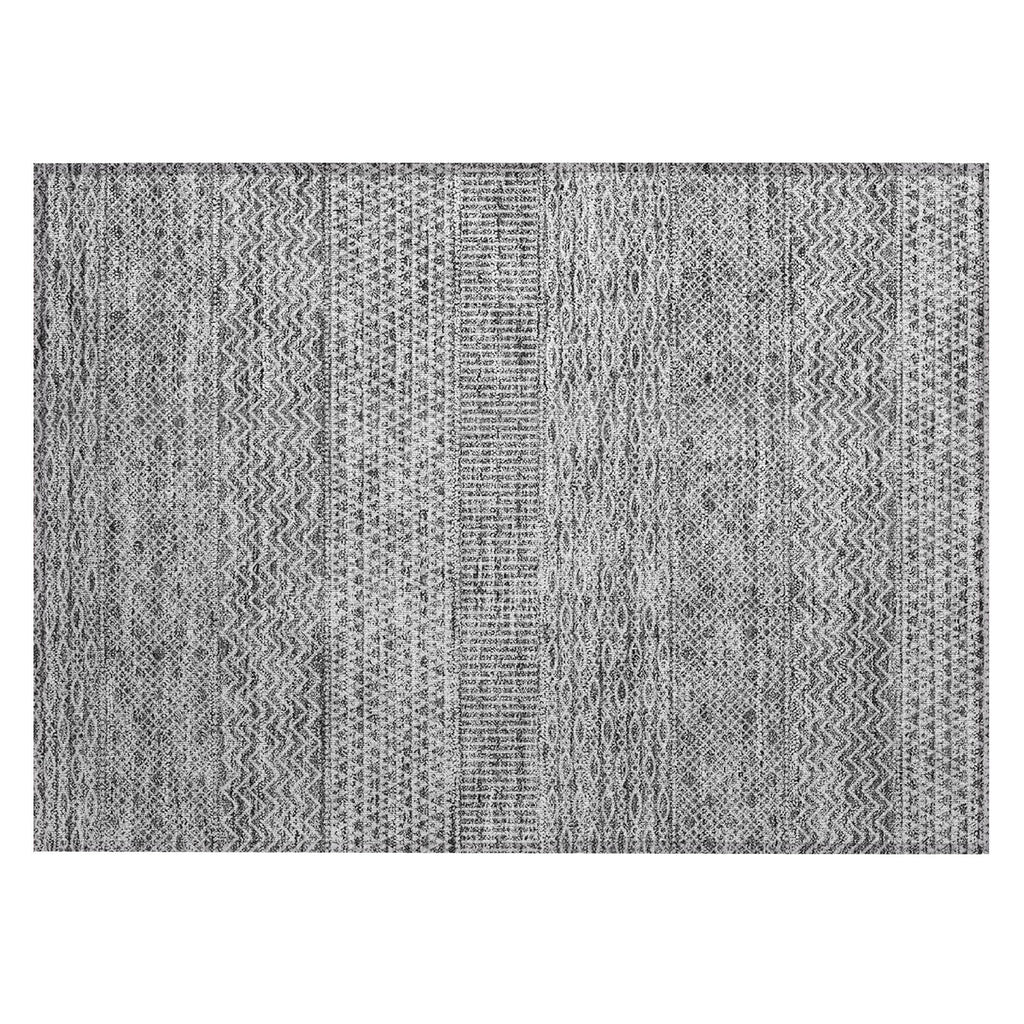 Tapis Chantille moderne à rayures, lavable en machine, pour intérieur et extérieur
