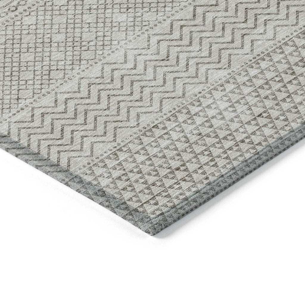 Tapis Chantille moderne à rayures, lavable en machine, pour intérieur et extérieur