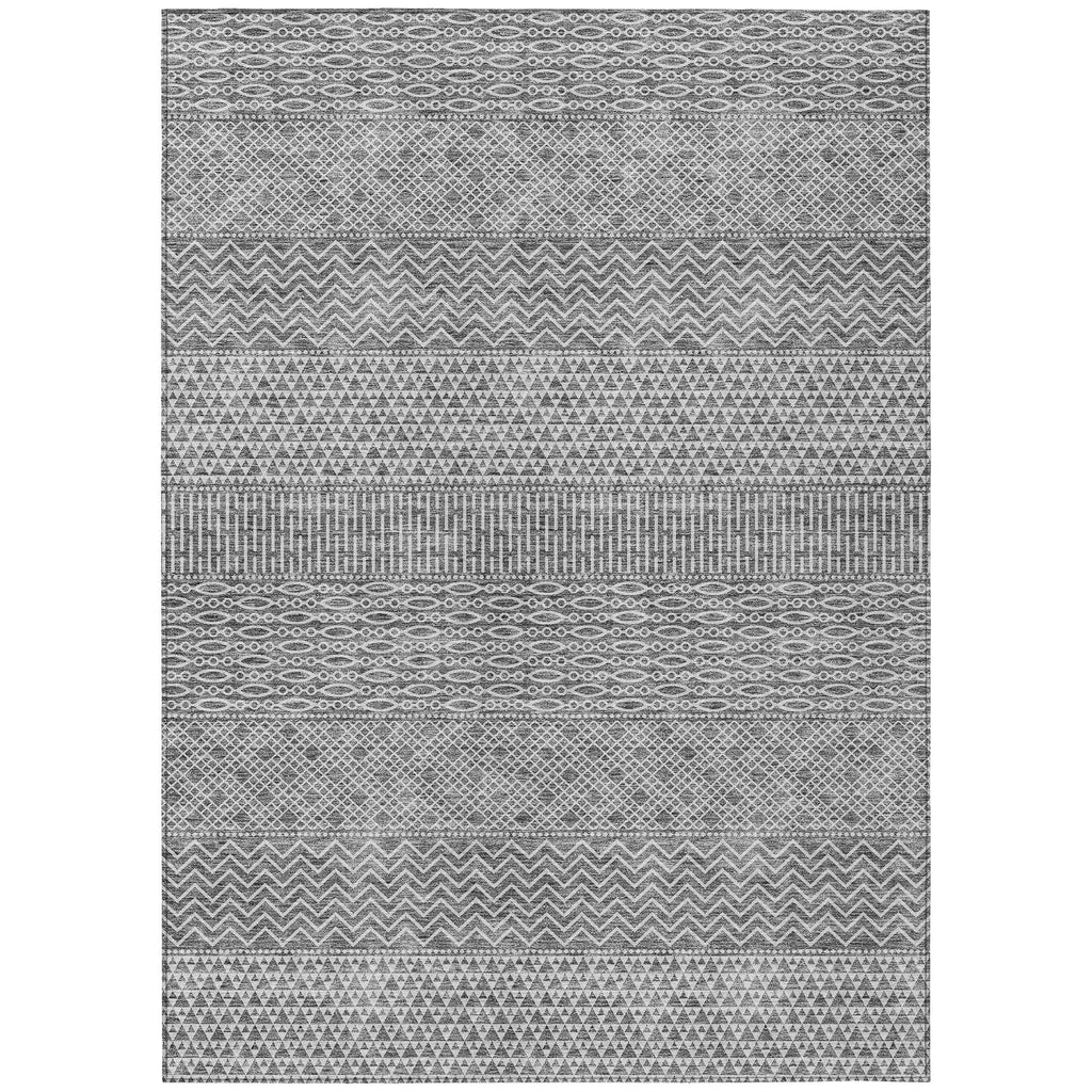Tapis Chantille moderne à rayures, lavable en machine, pour intérieur et extérieur