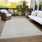 Tapis Chantille moderne à rayures, lavable en machine, pour intérieur et extérieur