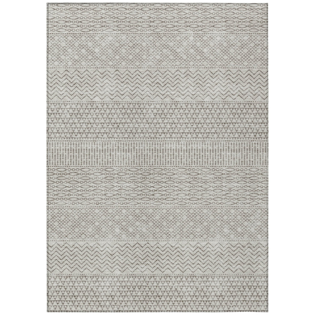 Tapis Chantille moderne à rayures, lavable en machine, pour intérieur et extérieur