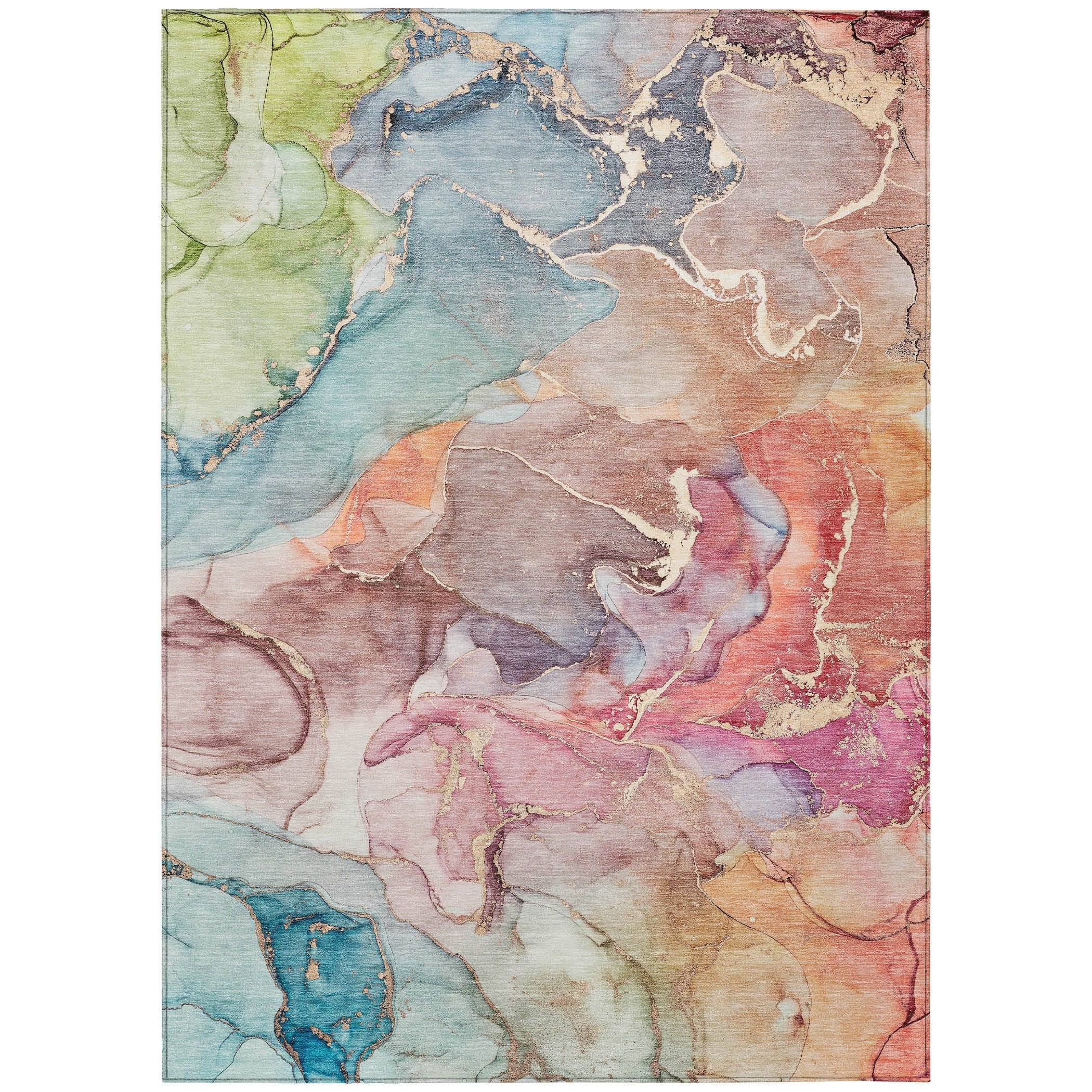Tapis aquarelle Chantille lavable en machine pour intérieur/extérieur