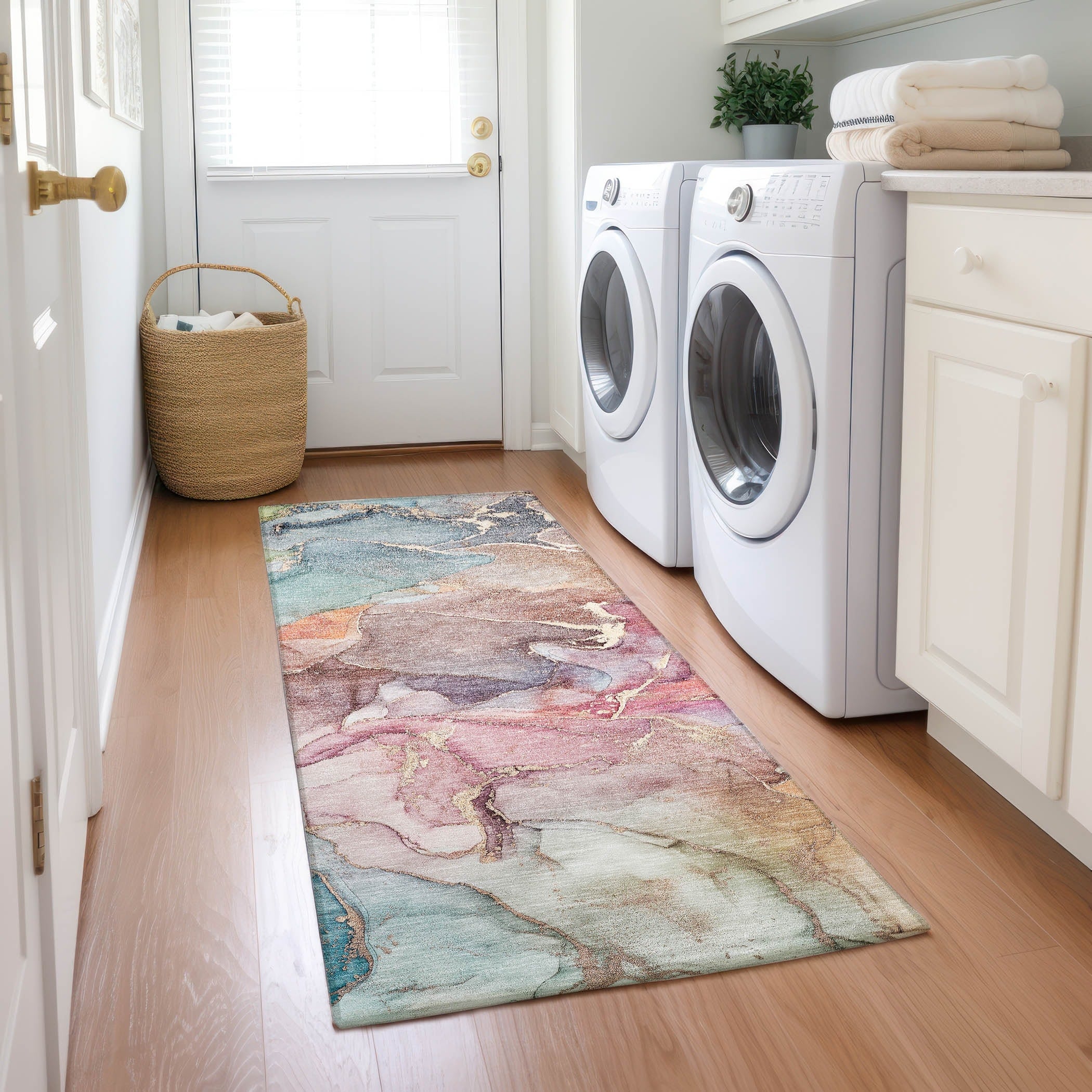 Tapis aquarelle Chantille lavable en machine pour intérieur/extérieur