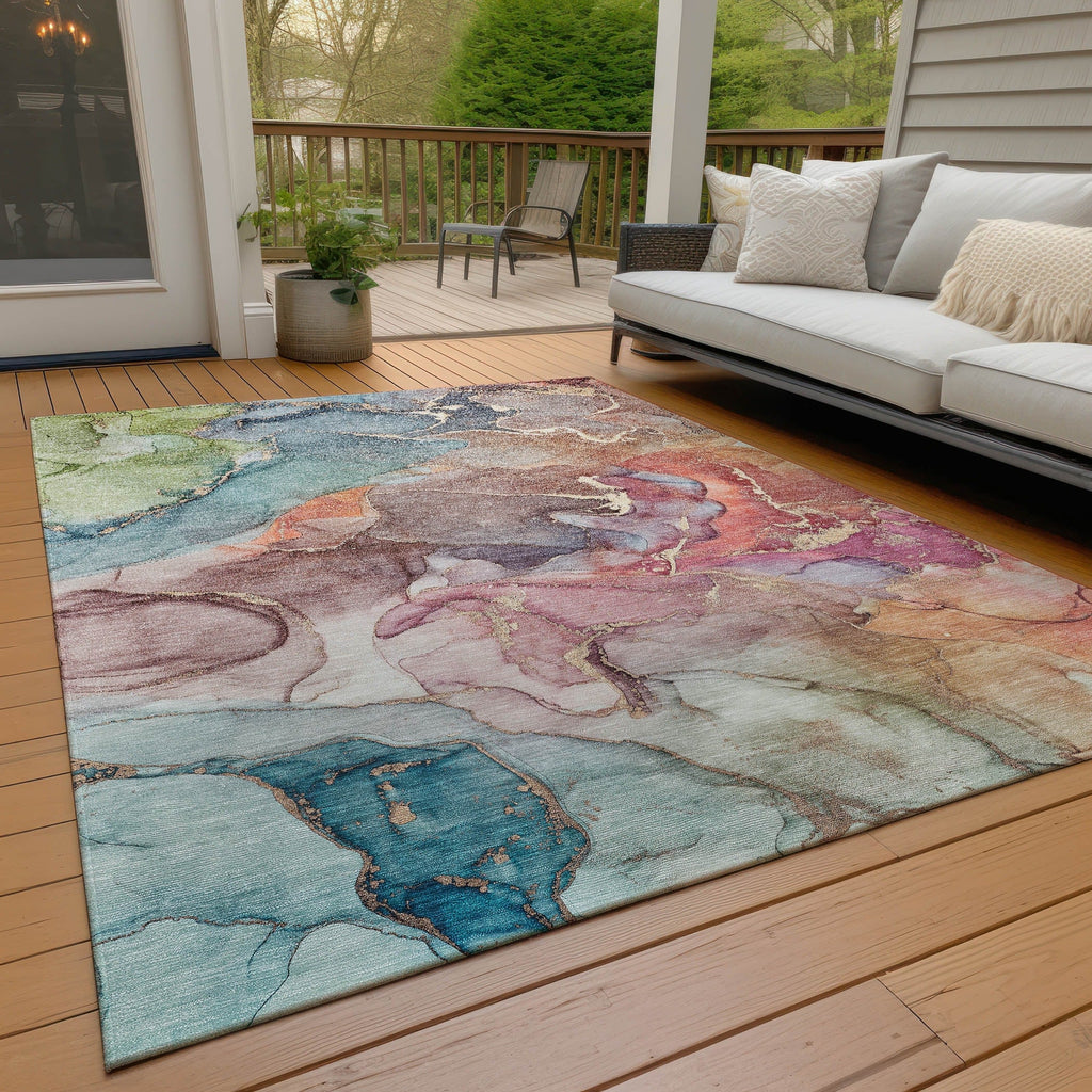 Tapis aquarelle Chantille lavable en machine pour intérieur/extérieur