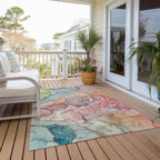 Tapis aquarelle Chantille lavable en machine pour intérieur/extérieur