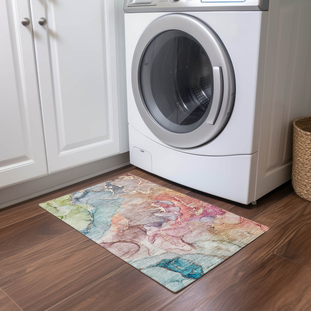 Tapis aquarelle Chantille lavable en machine pour intérieur/extérieur