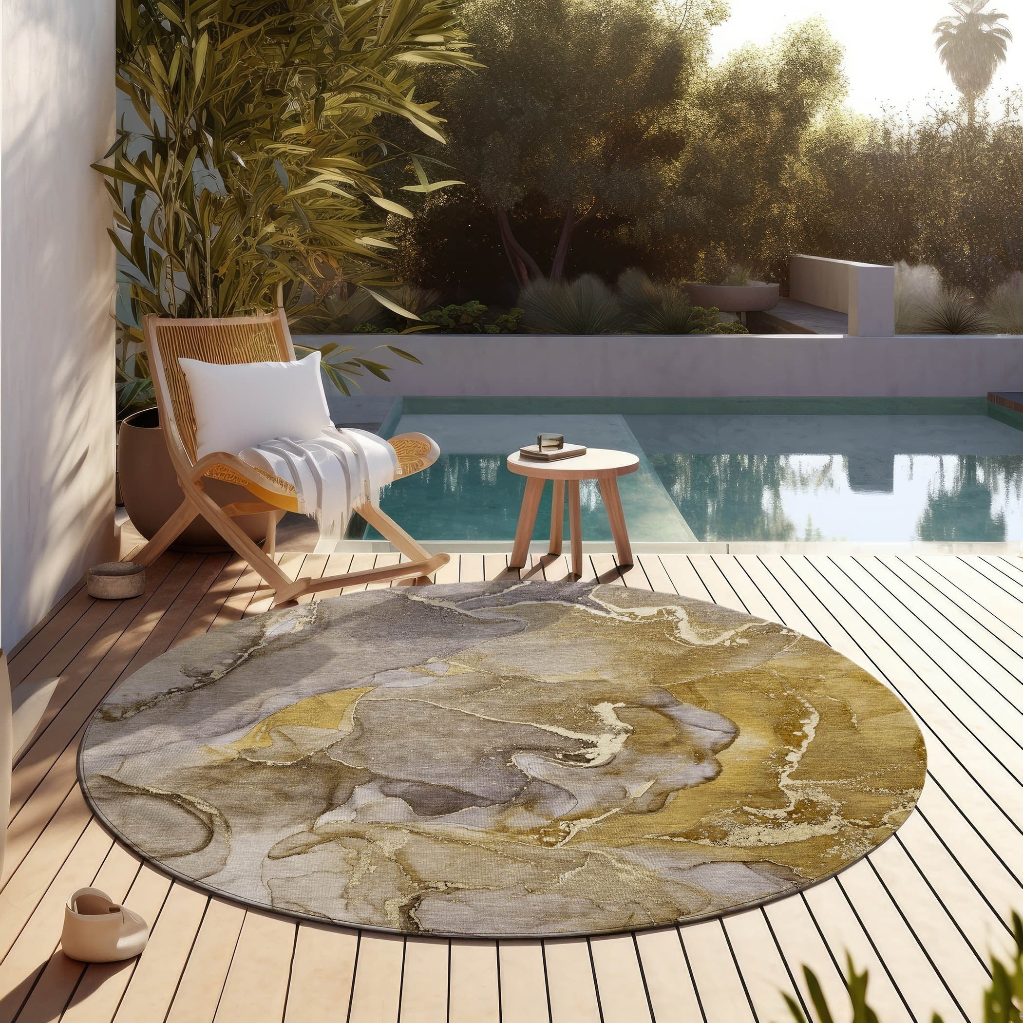 Tapis aquarelle Chantille lavable en machine pour intérieur/extérieur