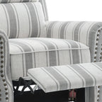 Ensemble de 2 fauteuils inclinables manuels avec garniture cloutée
