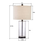 Lot de 2 lampes de table en verre transparent (23,75 €) - 13 x 13 x 23,75 €