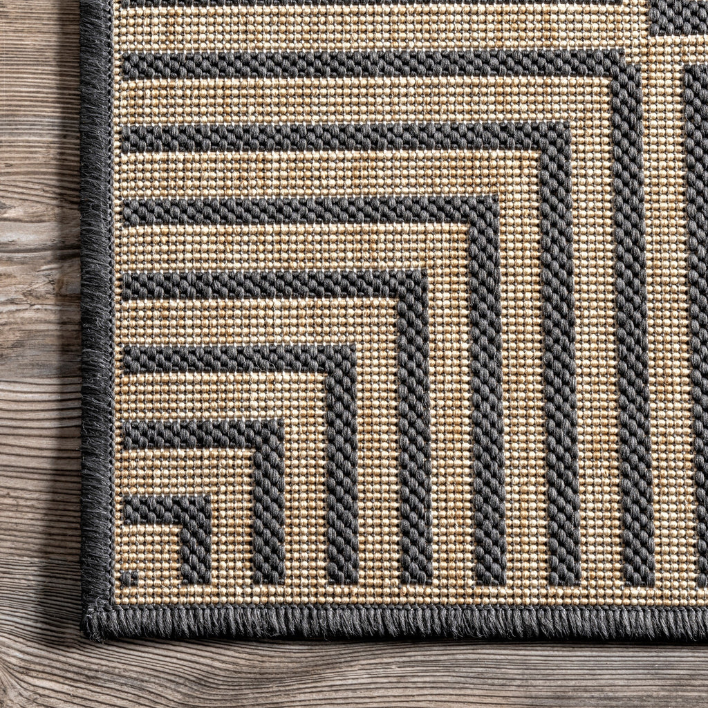 Tapis d'intérieur/extérieur classique à bordures Nuloom Leah