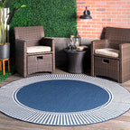 Tapis d'intérieur/extérieur classique à bordures Nuloom Leah