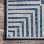 Tapis d'intérieur/extérieur classique à bordures Nuloom Leah