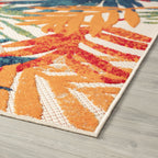Tapis d'intérieur/extérieur à motif floral côtier Origin.