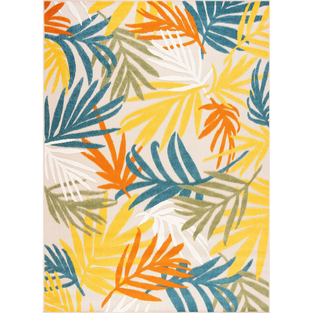 Tapis d'intérieur/extérieur à motif floral côtier Origin.