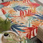 Tapis d'intérieur/extérieur à motif floral côtier Origin.