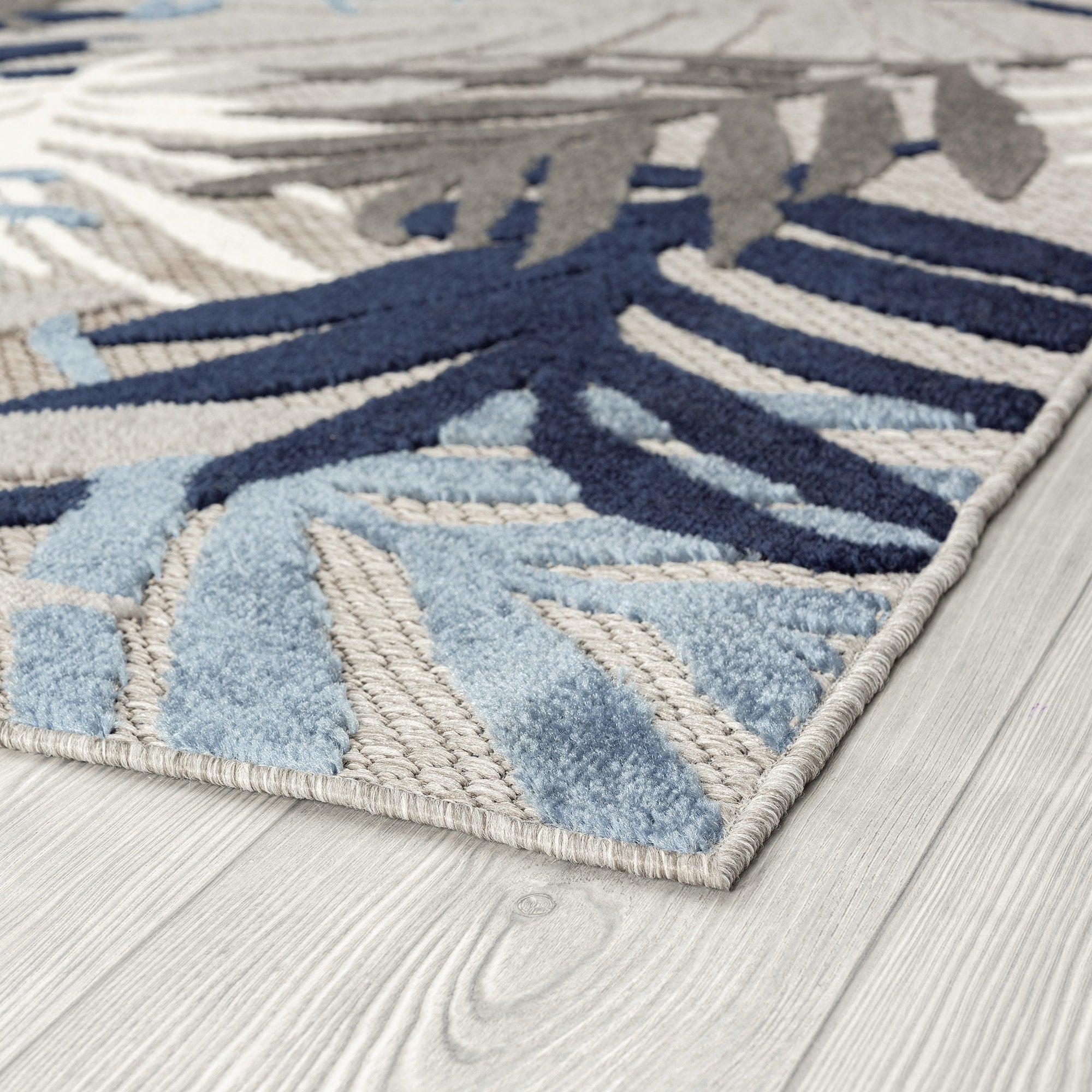 Tapis d'intérieur/extérieur à motif floral côtier Origin.