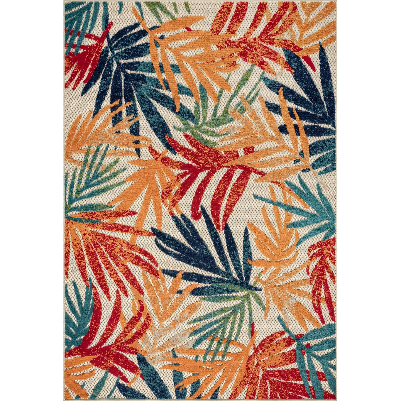 Tapis d'intérieur/extérieur à motif floral côtier Origin.