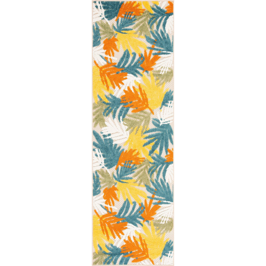 Tapis d'intérieur/extérieur à motif floral côtier Origin.