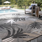 Tapis d'intérieur/extérieur à motif floral côtier Origin.