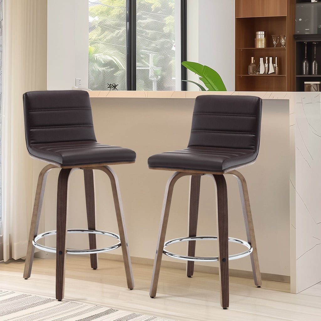 Tabourets de bar/comptoir pivotants en similicuir 26/29, lot de 2/3