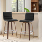 Tabourets de bar/comptoir pivotants en similicuir 26/29, lot de 2/3