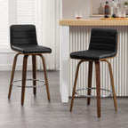 Tabourets de bar/comptoir pivotants en similicuir 26/29, lot de 2/3