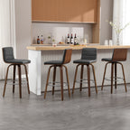 Tabourets de bar/comptoir pivotants en similicuir 26/29, lot de 2/3